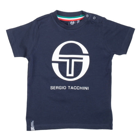 Sergio Tacchini neonato bambino T-shirt blu scuro manica corta