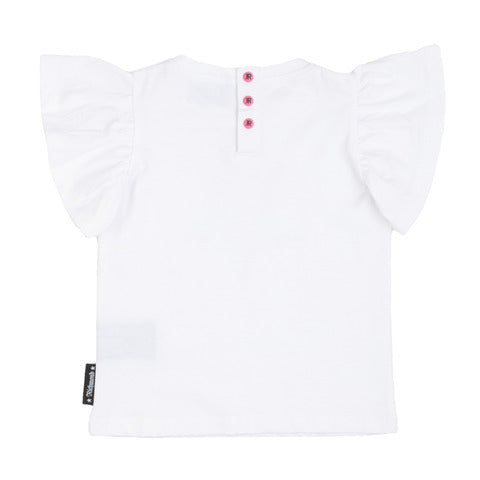John Richmond T-shirt bianca manica farfalla