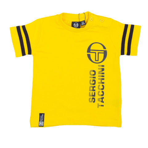 Sergio Tacchini neonato bambino T-shirt giallo manica corta