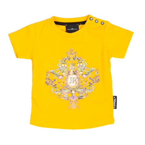 T-shirt a maniche corte per neonati gialla