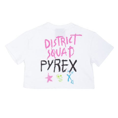 Pyrex T-Shirt bianca manica corta bambina