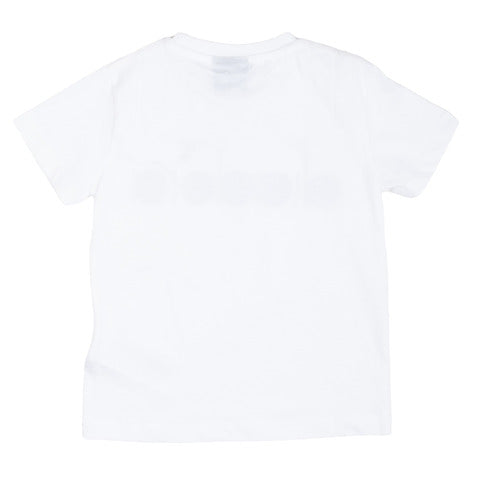Diadora T-shirt bianca manica corta bambino