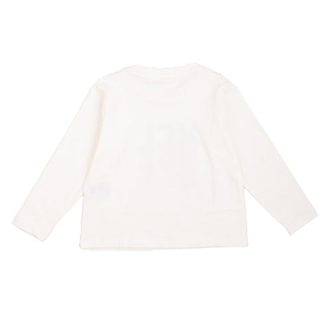 Vicolo T-Shirt bianca manica lunga bambina