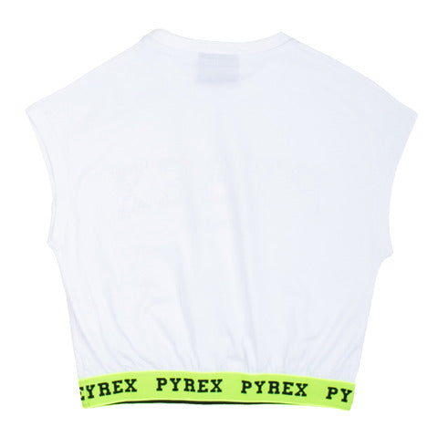 Pyrex T-Shirt bianca smanicata ragazza