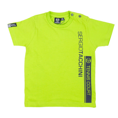 Sergio Tacchini neonato bambino T-shirt verde lime manica corta