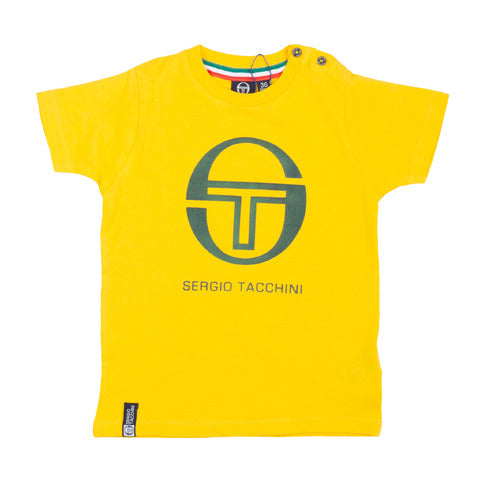 Sergio Tacchini neonato bambino T-Shirt nera manica corta