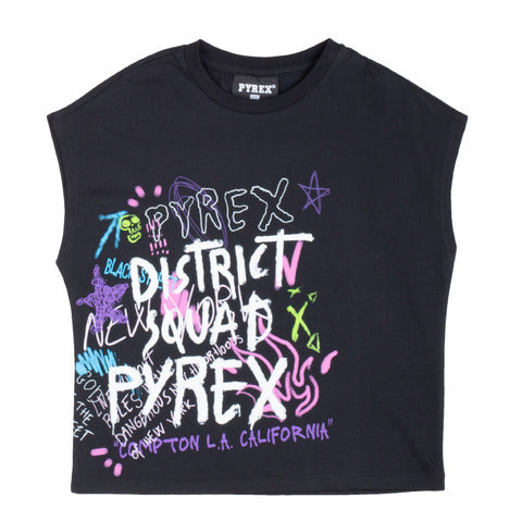 Pyrex T-Shirt nera estiva ragazza