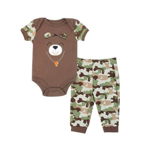 Completo Orso body e pantaloni per neonati