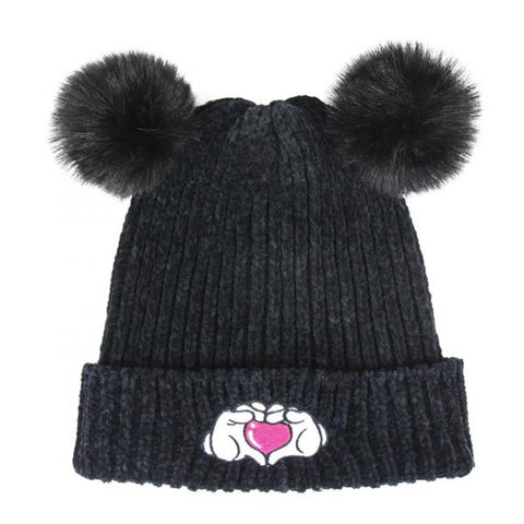 Disney Minnie cappellino invernale con pon pon colore nero da bambina