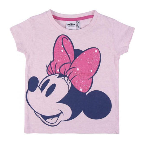 Minnie T-shirt manica corta con glitter bambina