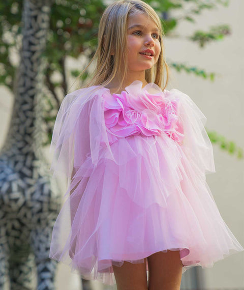 Miss Grant Vestito elegante rosa bambina