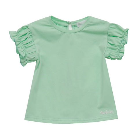 Fun & Fun T-shirt verde manica corta neonata