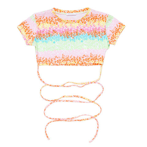Lulu by Miss Grant bambina ragazza T-shirt multicolore manica corta