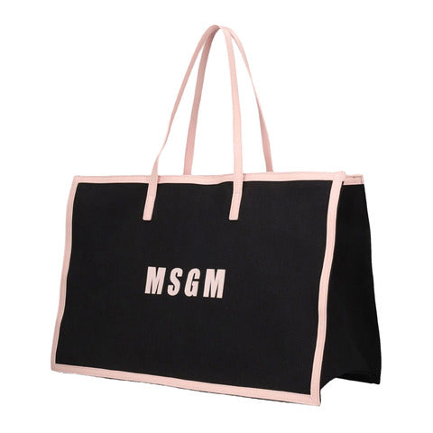 MSGM Borsa nera shopping in tela