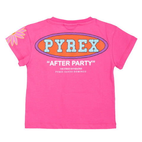Pyrex bambina T-shirt fucsia manica corta