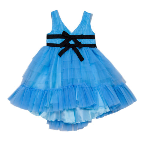 vestito da cerimonia blu bambina