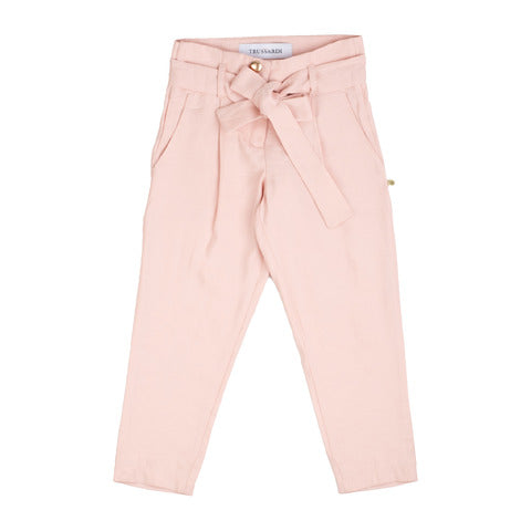 Trussardi Pantaloni in lino rosa bambina