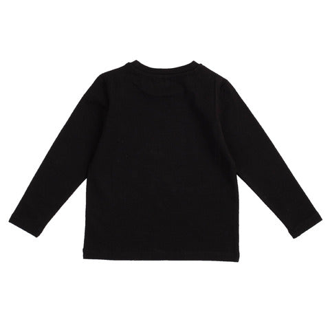 Vicolo T-Shirt nera manica lunga bambina