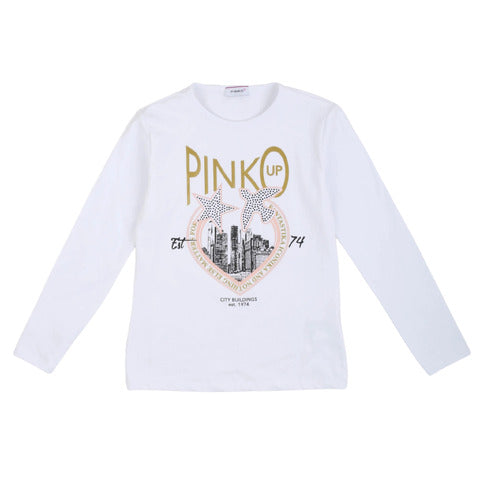 Pinko T-shirt blanc à manches longues pour fille
