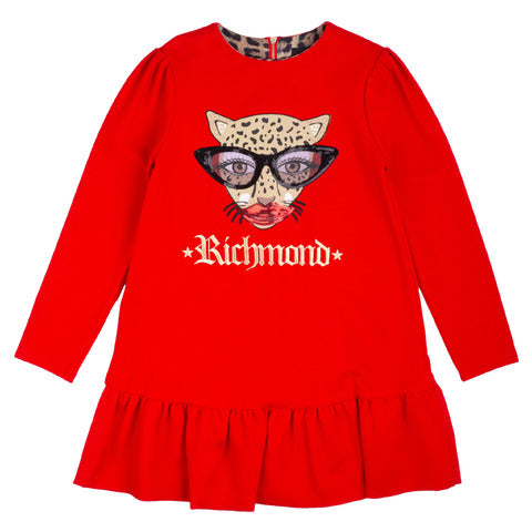 John Richmond Vestito rosso bambina ragazza
