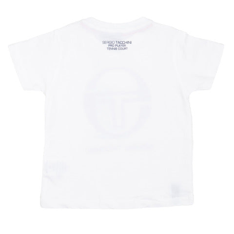 Sergio Tacchini neonato bambino T-Shirt bianca manica corta