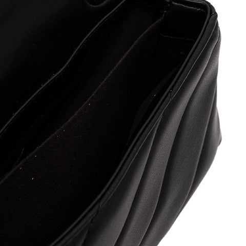 Pinko Borsa nera trapuntata con logo cuore