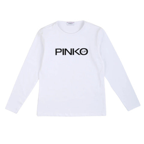 Pinko T-Shirt bianca manica lunga bambina ragazza