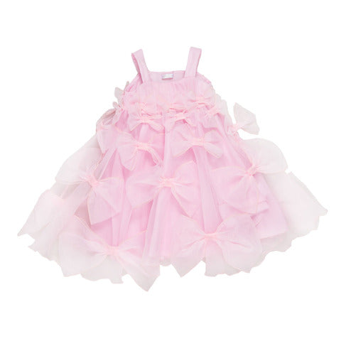 Vestito da cerimonia elegante rosa da neonata