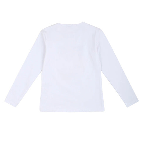 Pinko T-Shirt bianca manica lunga bambina ragazza
