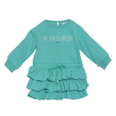 Fun & Fun Vestito verde invernale neonata