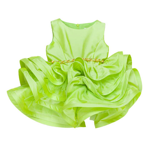 vestito elegante verde da bambina