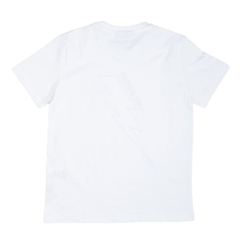 Neil Barrett T-Shirt bianca manica corta bambino ragazzo