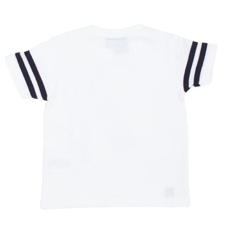 Sergio Tacchini neonato bambino T-shirt bianca manica corta