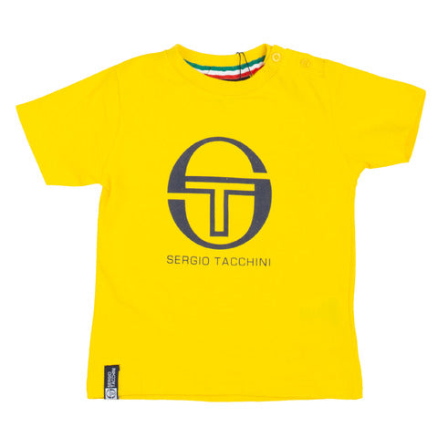 Sergio Tacchini neonato bambino T-shirt gialla manica corta