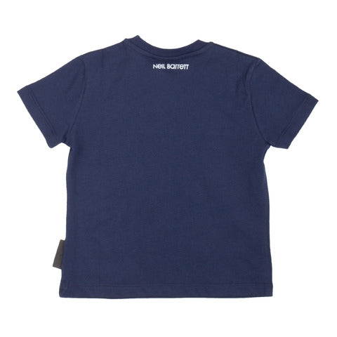 Neil Barrett T-Shirt blu manica corta bambino ragazzo