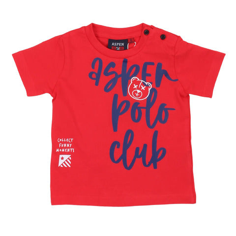 T-shirt a maniche corta rossa per bambini e neonati