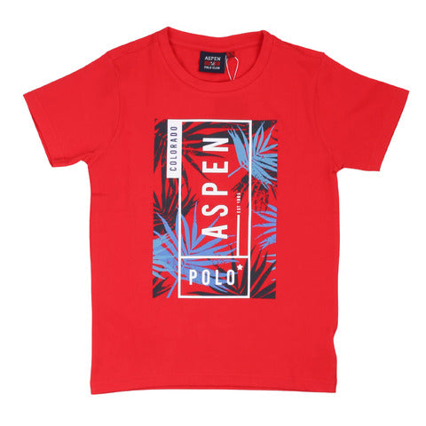 Aspen Polo Club T-Shirt manica corta rossa bambino ragazzo