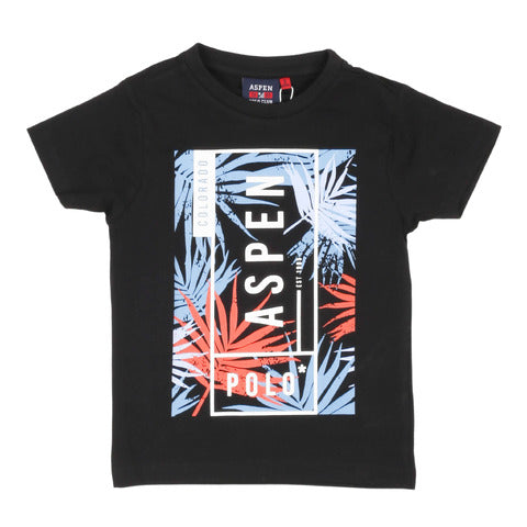Aspen Polo Club T-Shirt manica corta nera bambino ragazzo