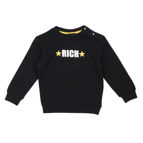 John Richmond Felpa nera kranel neonato bambino