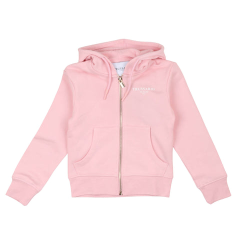 Trussardi Felpa con cappuccio rosa bambina ragazza