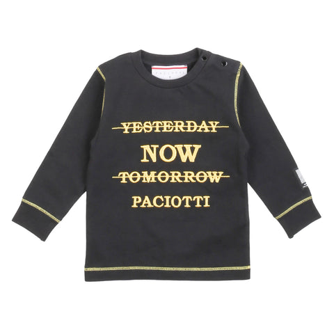 Paciotti T-shirt manica lunga nera neonato