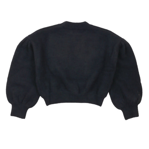 Maglione Iceberg nero con scollo alto e maniche ampie, retro