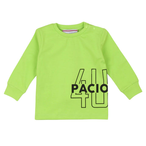 Paciotti T-shirt manica lunga verde neonato bambino