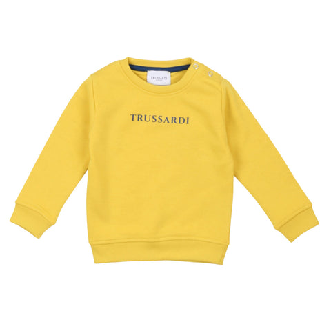 Trussardi Felpa gialla neonato bambino