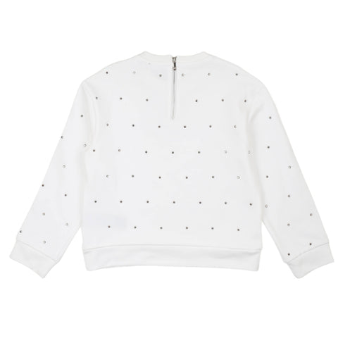 Retro felpa off-white John Richmond per bambina