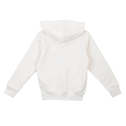 Felpa con zip e cappuccio off white, Givova, vista posteriore