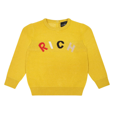 Maglione ediw gialla per neonati di John Richmond