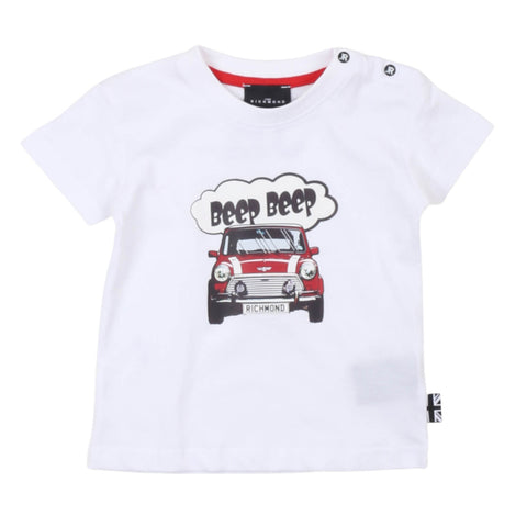 John Richmond T-shirt manica corta bianca neonato