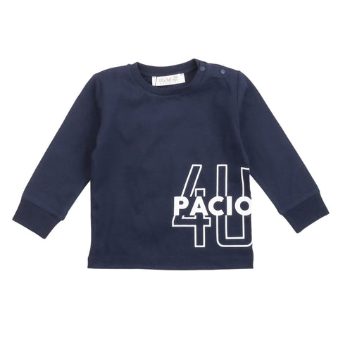 Paciotti T-shirt manica lunga blu neonato bambino
