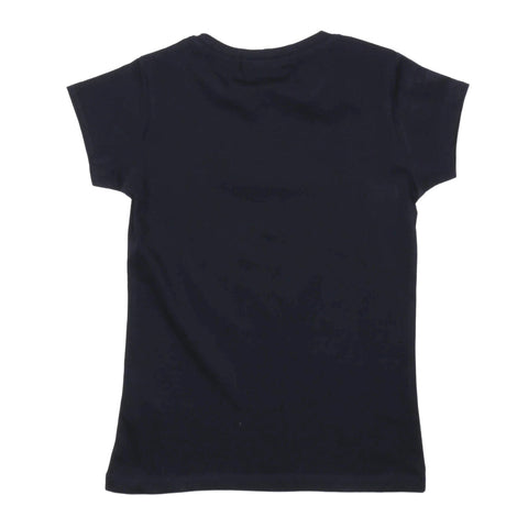 T-shirt bambina Givova blu manica corta con retro senza stampa visibile